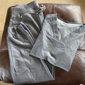 Gently worn grey FIGS